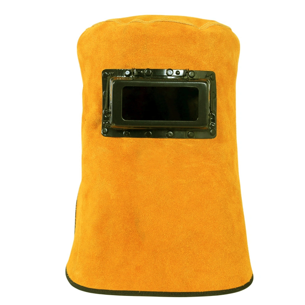 Leather Welder Welding Mask Clamshell Welder Helmet Hood Heat Resistant Welding Helmet w/Lens