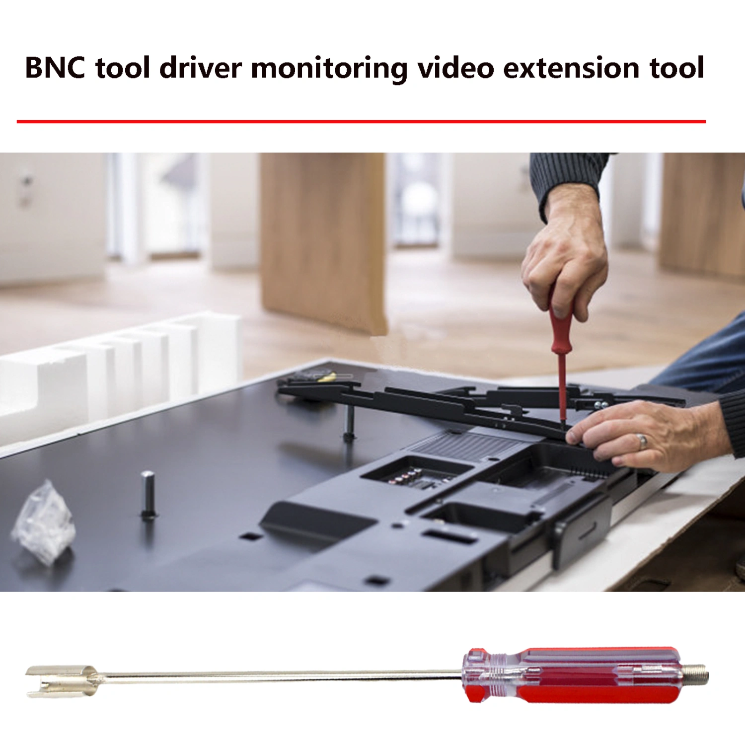Professional BNC and F Connector Extraction Tool F Connector Extractor Coax Security Key (Red)