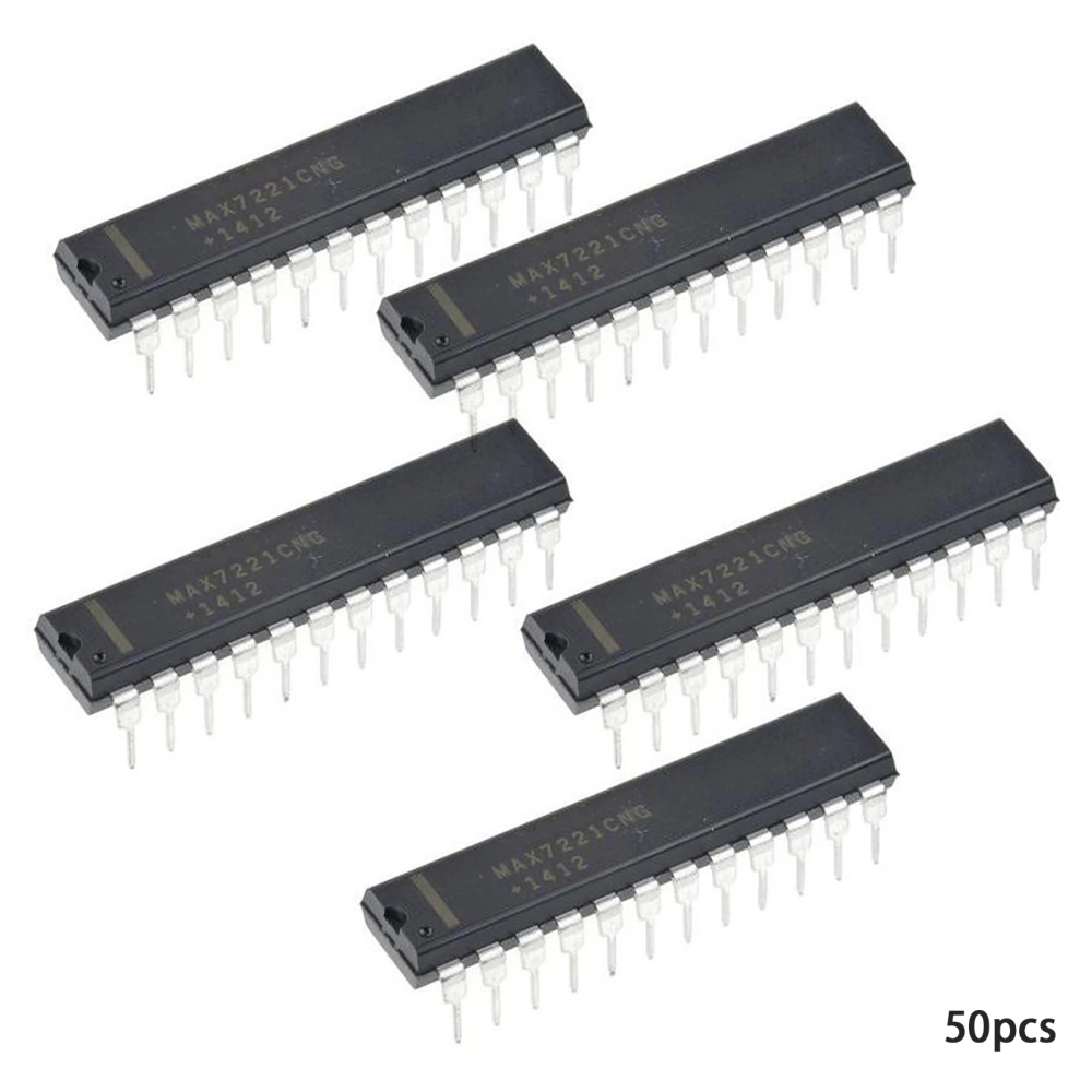 5pcs MAX7221 DIP-24 Chips Kit Mini Integrated Circuit IC Chip 150μA 10MHz Serial Interface