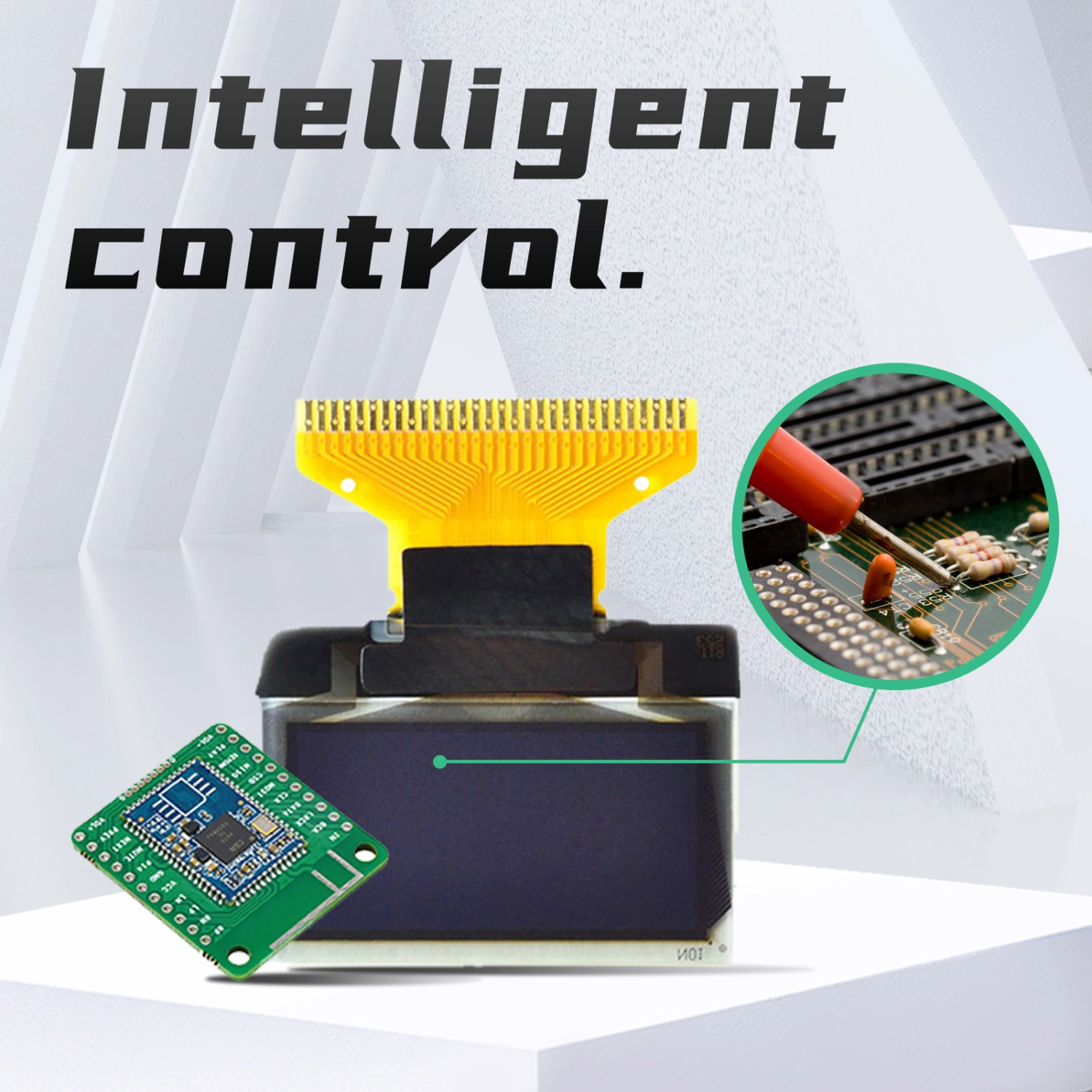 0.96 inch OLED Display SSD1306IIC Interface 30Pin 128*64 LCD Screen Board Yellow Blue Color