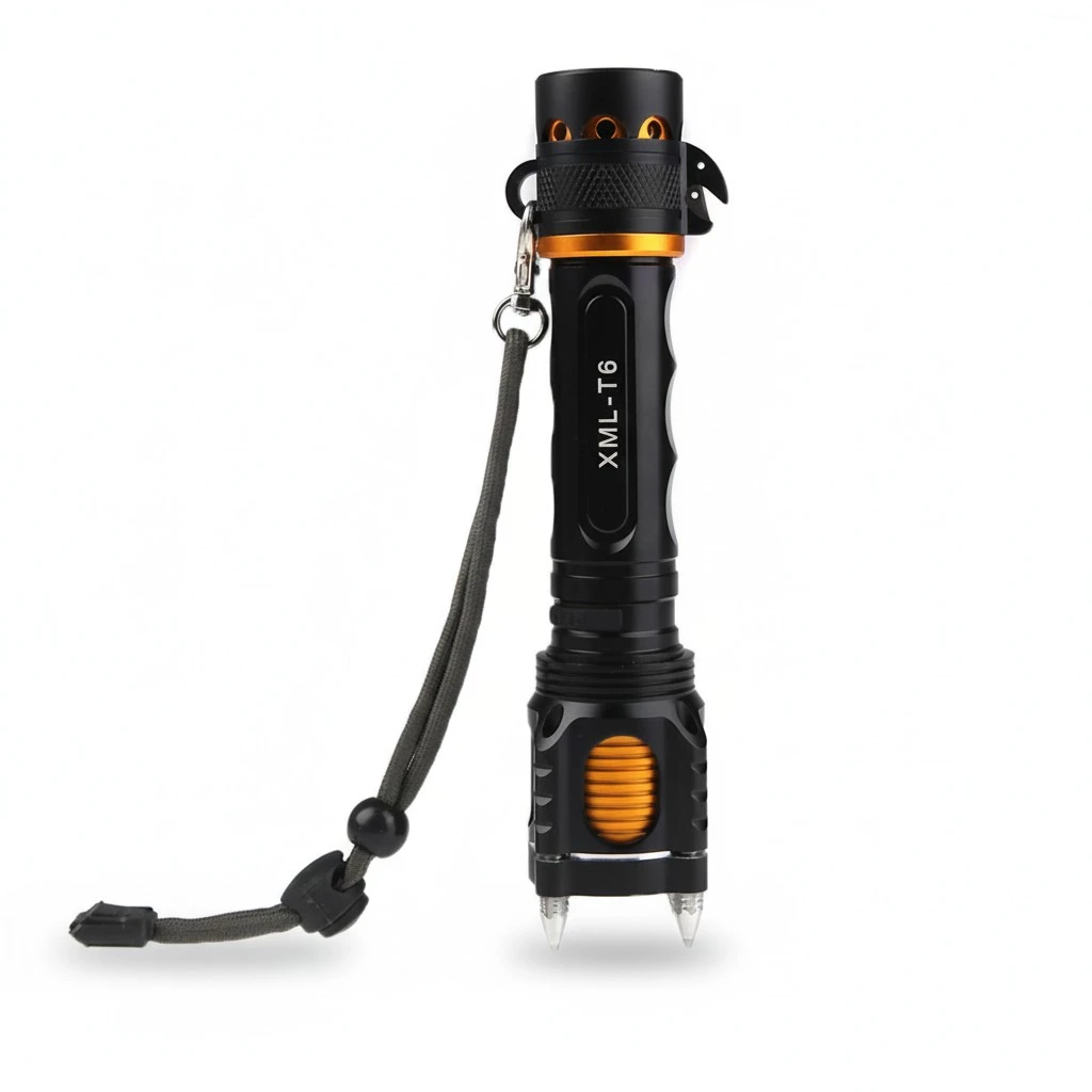 LED Flashlight 800lm Rechargeable Flashlight 5 Levels Brightness Torch For Camping Emergency
