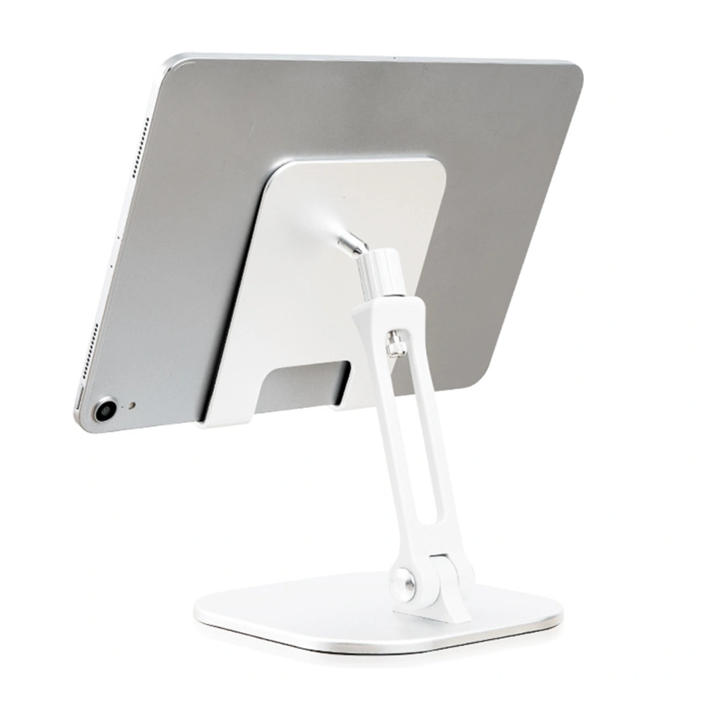 Aluminium Alloy Mobile Phone Holder Smartphone Support Desktop Tablet Stand for iPad (White)