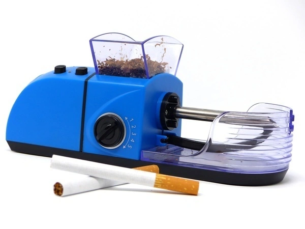 Electric Cigarette Roller Machine Tobacco cutting function Cigarette Fill-in Mashine (Blue)