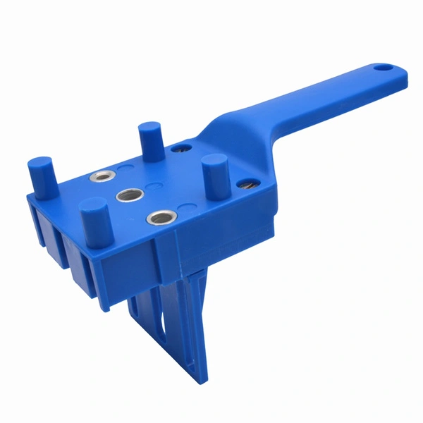 Woodworking Straight Hole Locator DIY Puncher Wood Board Connection Drilling Positioner (Blue)