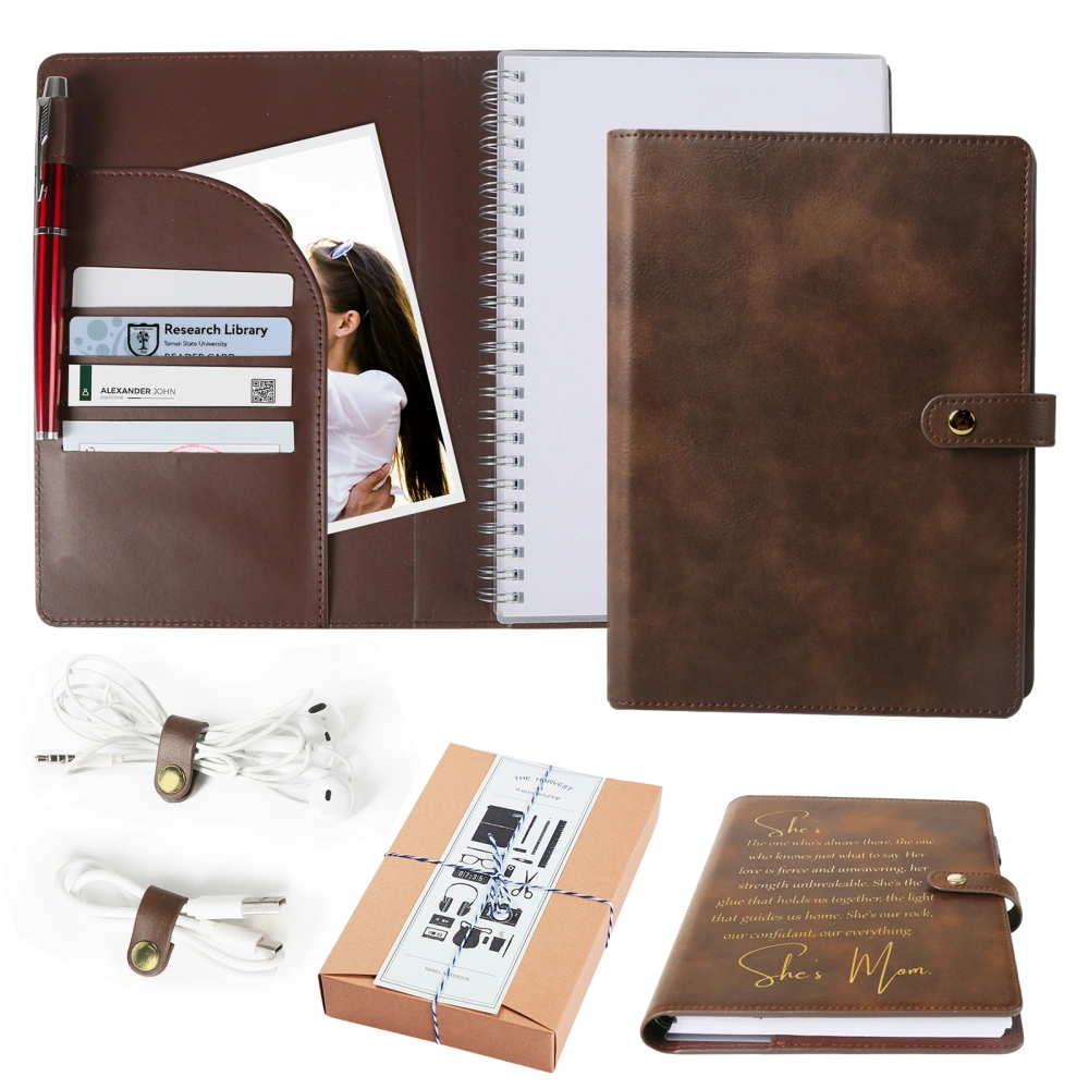 Refillable Leather Journal A5 Lined Blank Notebook 5.9x8.4" Vintage Diary for Travel Business