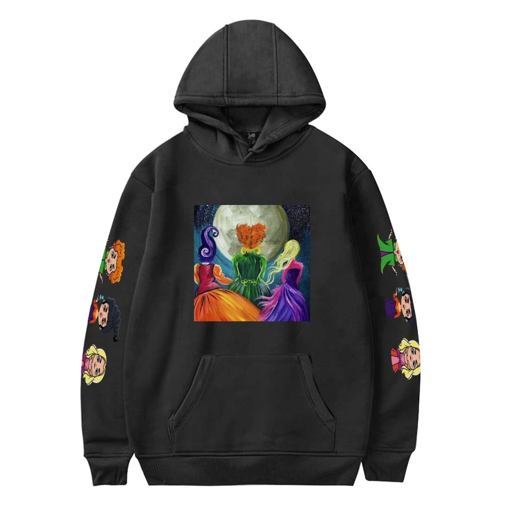 Hocus Pocus‎ Casual Printed Hoodie Women Sweaters Casual,Hocus Pocus‎ Pure Casual Printed Hoodies Sweatshirt,Black