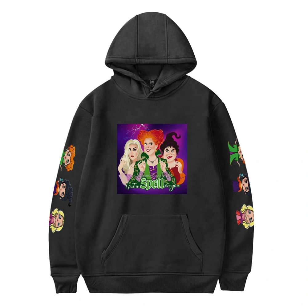 Hocus Pocus‎ Casual Printed Hoodie Women Sweatshirt Unisex Tops,Hocus Pocus‎ Casual Printed Hoodies Women Coat,Black