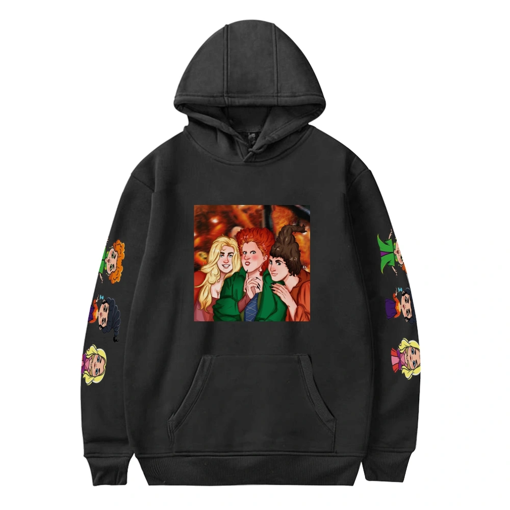 Hocus Pocus‎ Casual Printed Hoodies Women Sweaters,Hocus Pocus‎ Women Casual Printed Hoodie Sweatshirt Winter Tops,Black