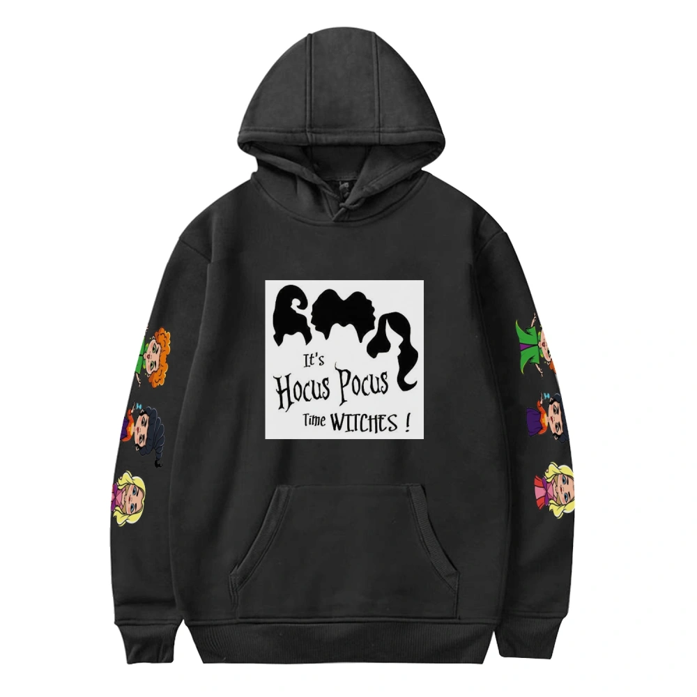 Hocus Pocus‎ Casual Printed Hoodies Women Unisex Sportswear,Hocus Pocus‎ Casual Printed Hoodie Women Sweatshirt,Black