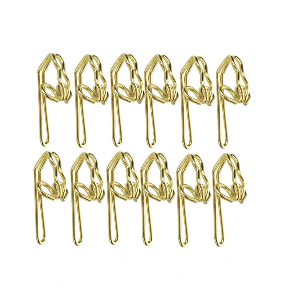 100pcs Curtain Hook Plated Imitation Gold Nickel Curtain Accessories Curtain Hook(Gold)