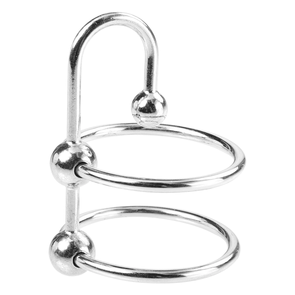 Stainless Steel Penis Ring 3-Beads Penis Grip Exerciser Erection Training Supply