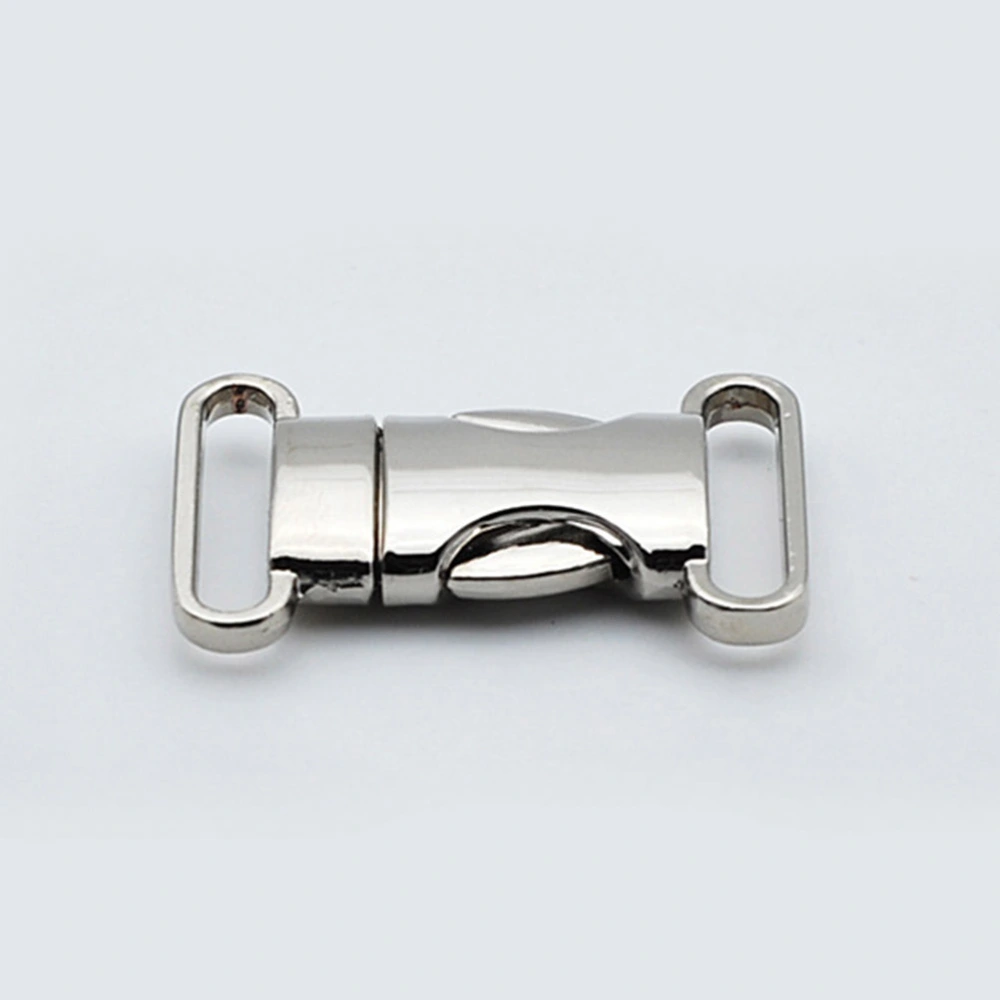 2pcs Durable Zinic Alloy Buckle Schoolbag Down Buckle Safety Buckles (Type A, Silver, Inner Diameter 20mm)