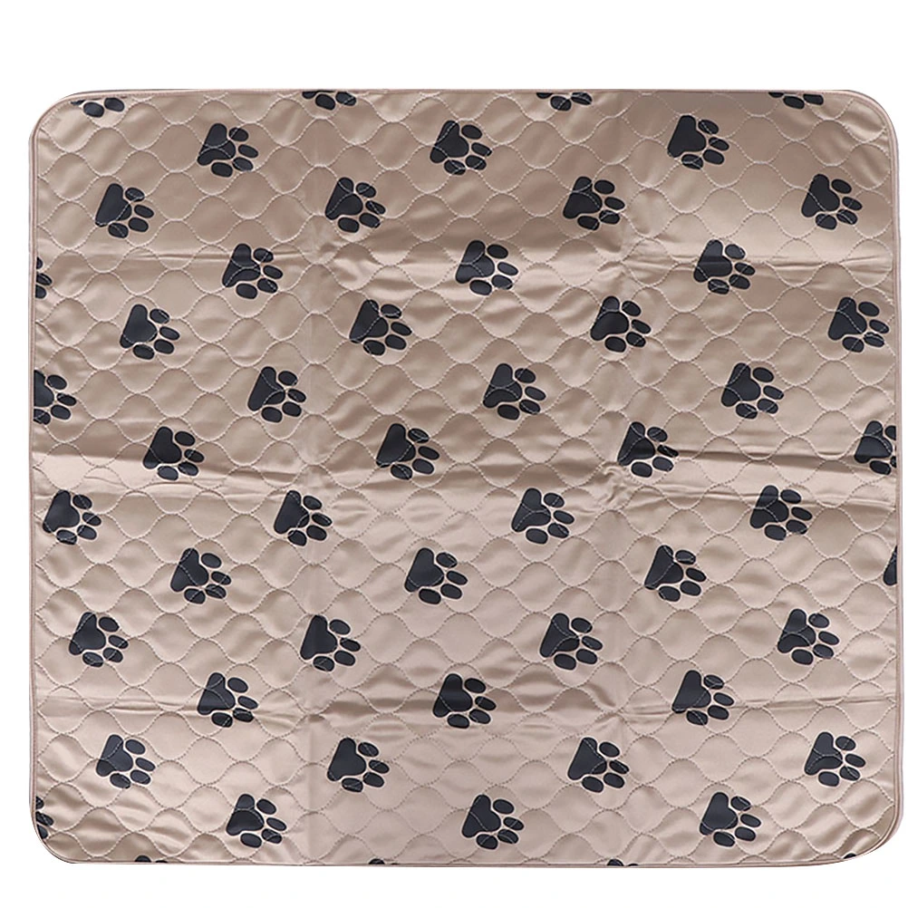Washable Dog Pee Pads Footprint Printing Mat Water Absorption Training Pad Pet Supplies for Puppy Cat (60x40x0.5cm, Brown)