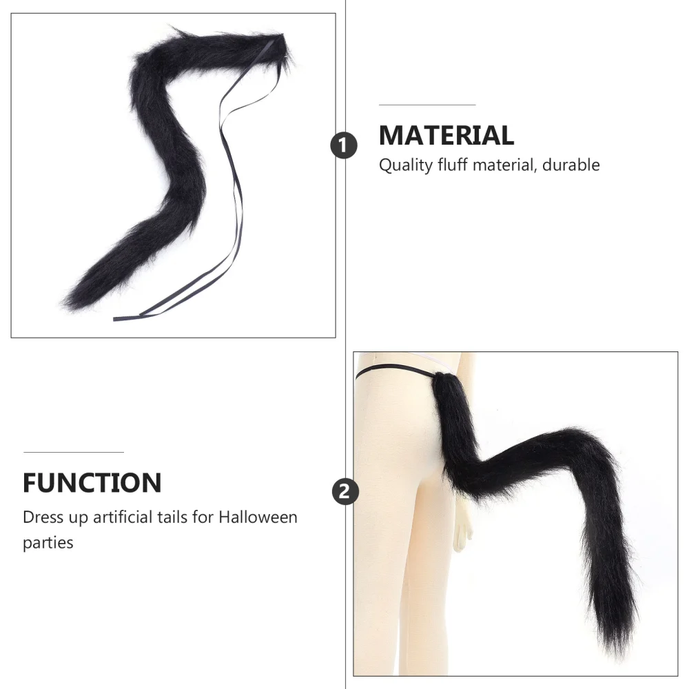 1Pc Halloween Costume Cat Tail Prop Cosplay Party Outfit Decor Party Pendant