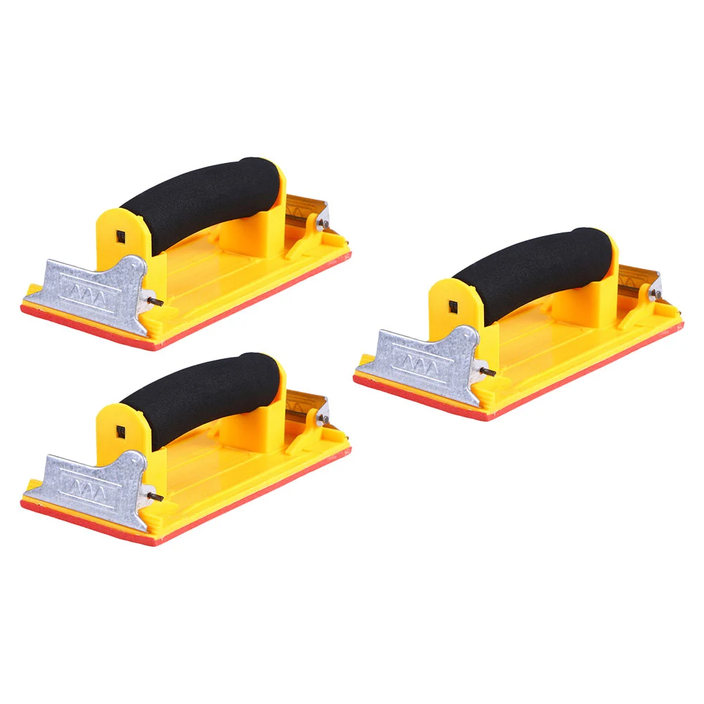 3pcs Sandpaper Holder Sanding Block with Sponge Handle Hand Sanding Tool