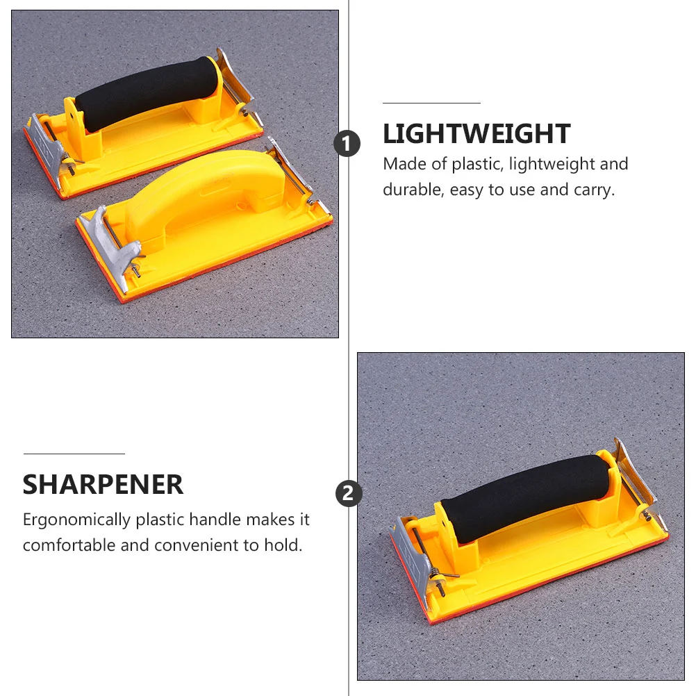 3pcs Sandpaper Holder Sanding Block with Sponge Handle Hand Sanding Tool