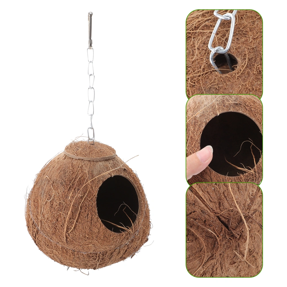 1PC Coconut Shell Birds Nest Parrot Birds Nest Toy Pet Parrot Biting Plaything