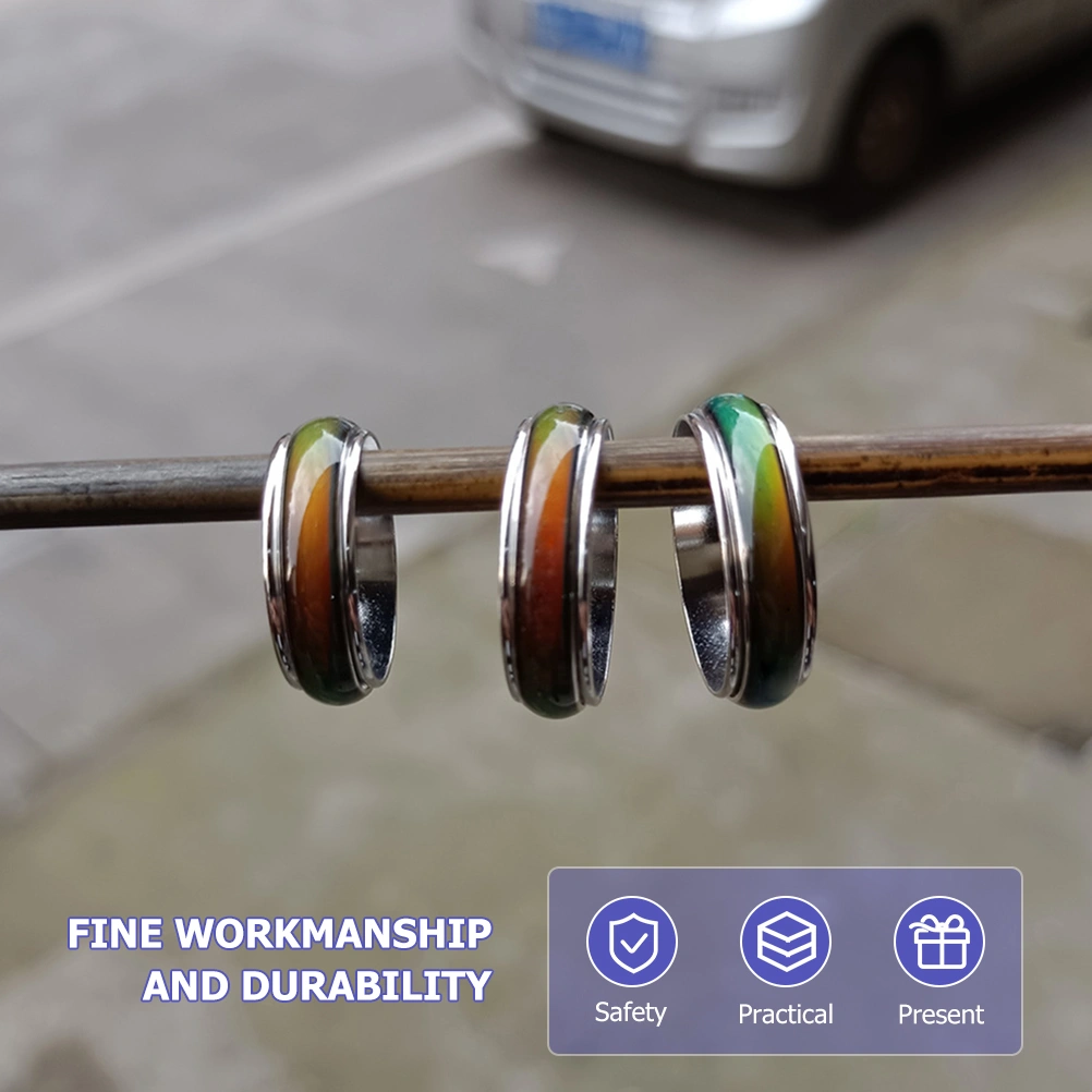Fashion Mood Ring Color Change Band Ring Mood Jewelry for Women Men and Kids