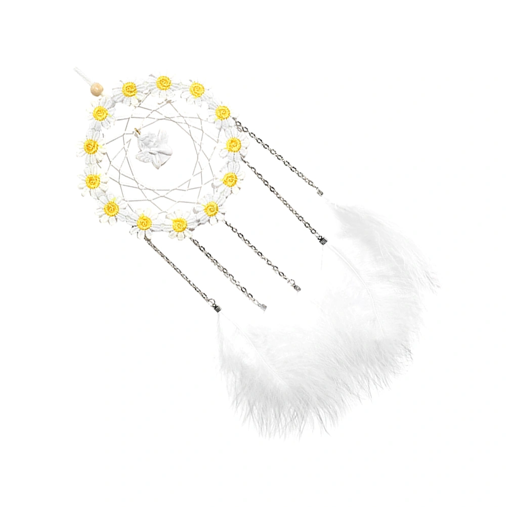 Woven Dream Catcher with Light Hanging Decor Unique Dream Catcher Pendant