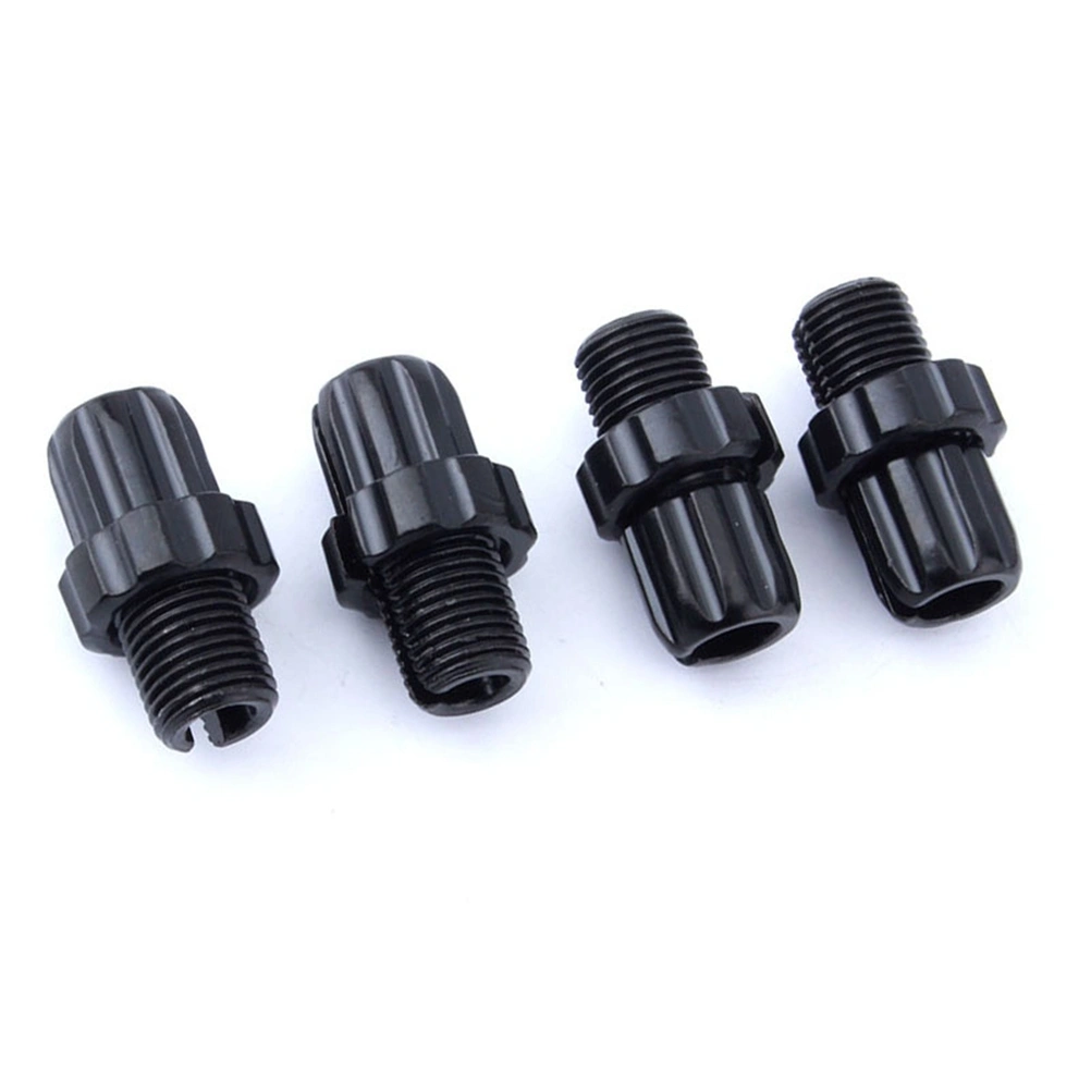 4pcs Bike M10 Adjuster Screw Aluminium Brake Cable Screw Bike Accessories (Black)