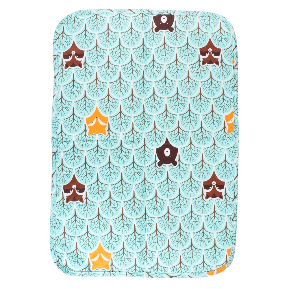 1pc Bear Pattern Pet Dog Pad Summer Cooling Mat Dog Bed Mat Pet Dog Accessories Supplies - Size M(Light Blue)