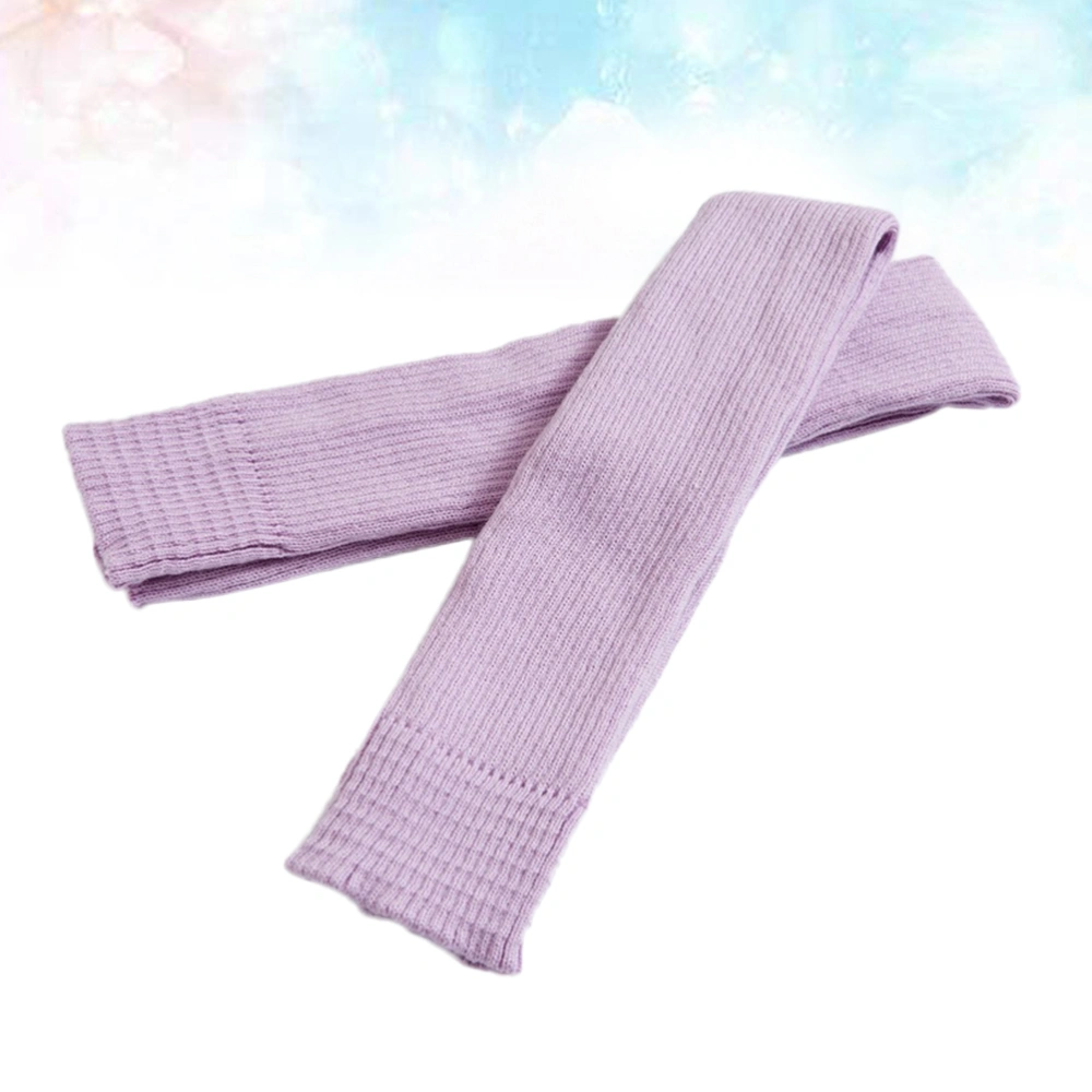 75cm 1Pair Long Pattern Adult Children Ballet Dance Socks Keen-High Yoga Warmth Latin Leggings Socks Suit(Light Purple)