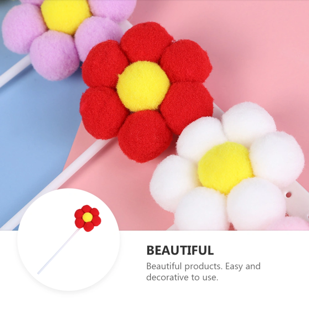 20Pcs Flower Cupcake Toppers Floral Cupcake Picks Cake Decoration (Random Color)