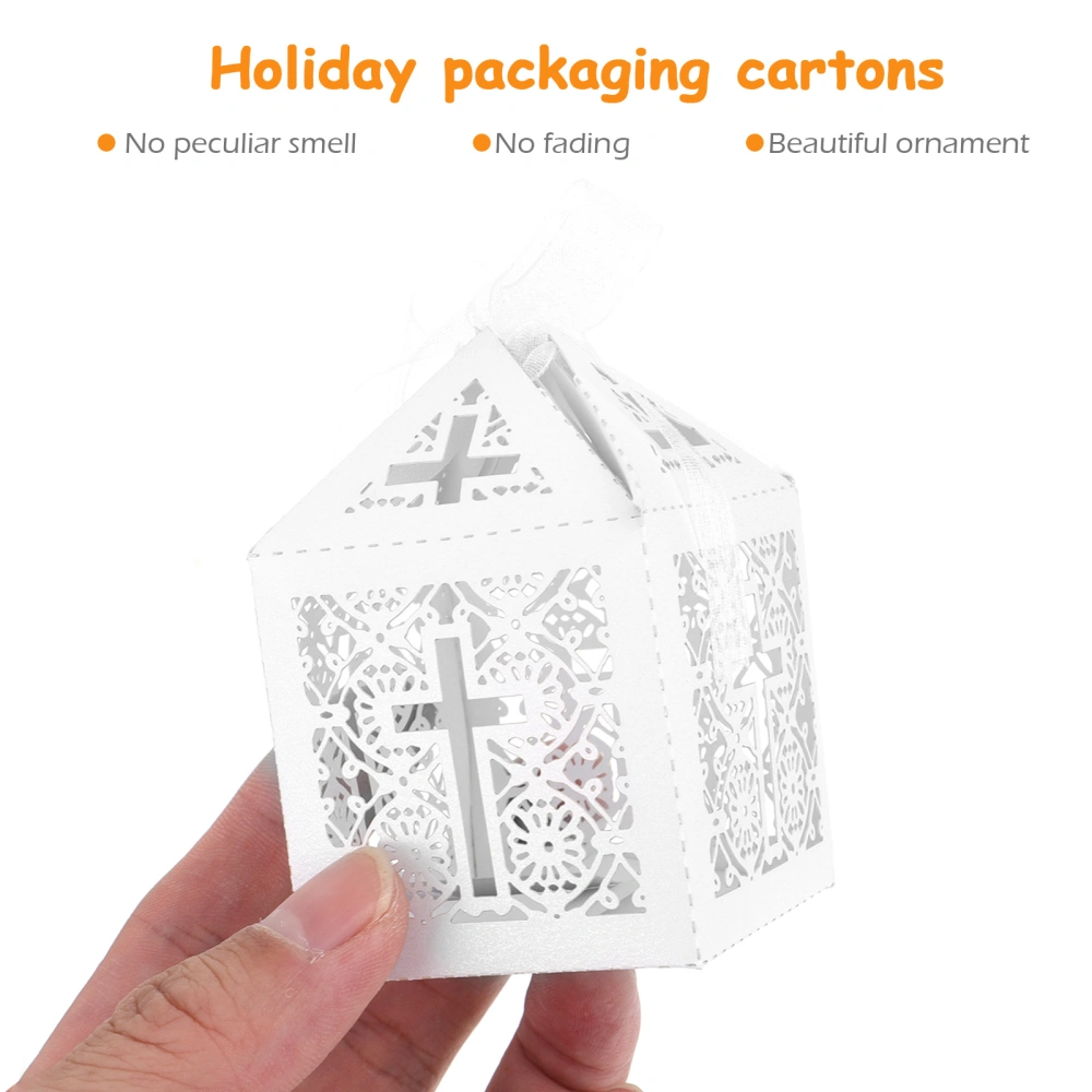 20pcs Christian Cross Storage Boxes Paper Candy Boxes Gift Packing Case