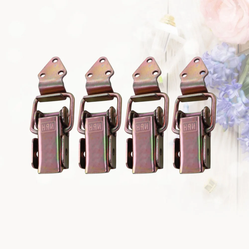 4pcs Iron Case Buckle Clip Clasp Practical Lock Catch Latches Hasps for Chest Box Suitcase