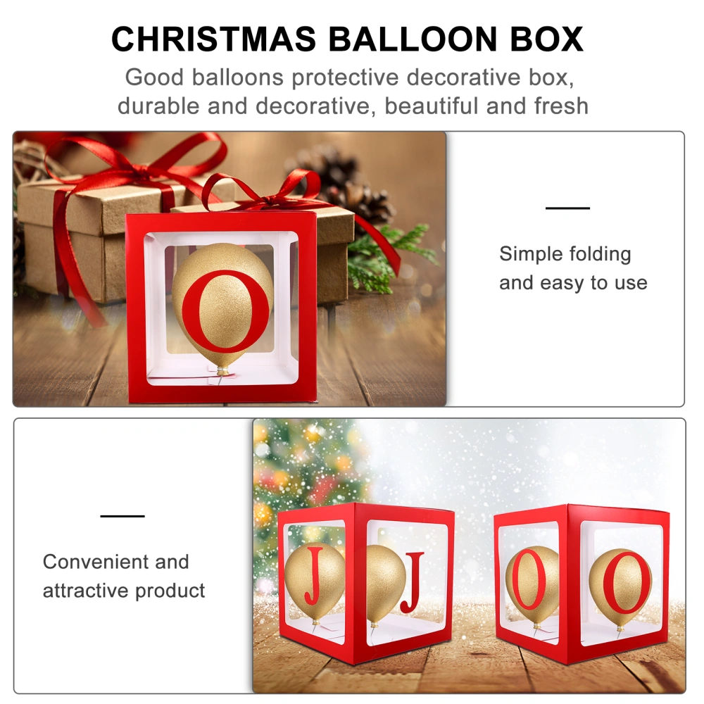 1 Set Christmas Box Balloon Box Party Case Surprise Box Transparent Box