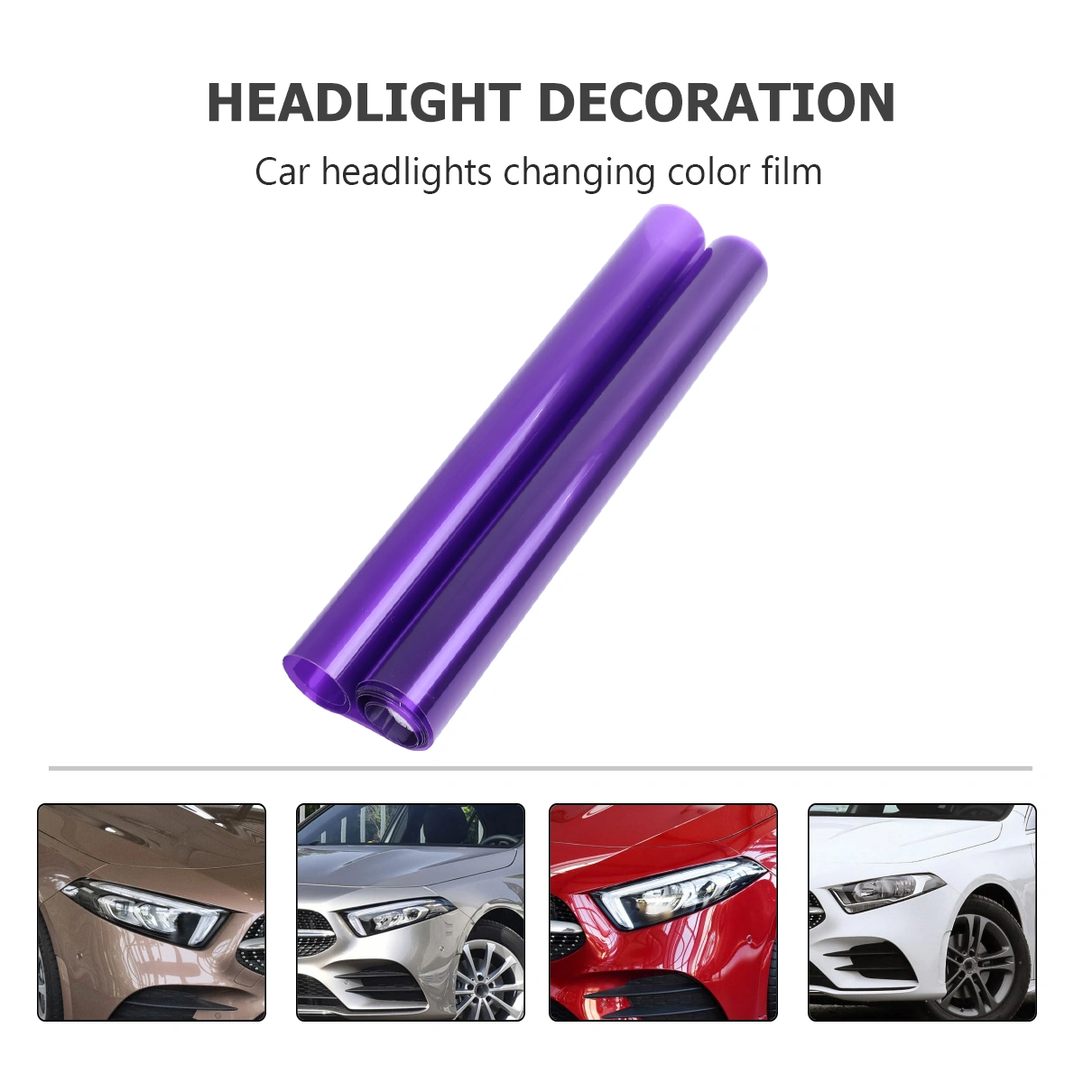 30 ×120CM Self Adhesive Headlights Tail Lights Fog Lights Tint Vinyl Film (Purple)