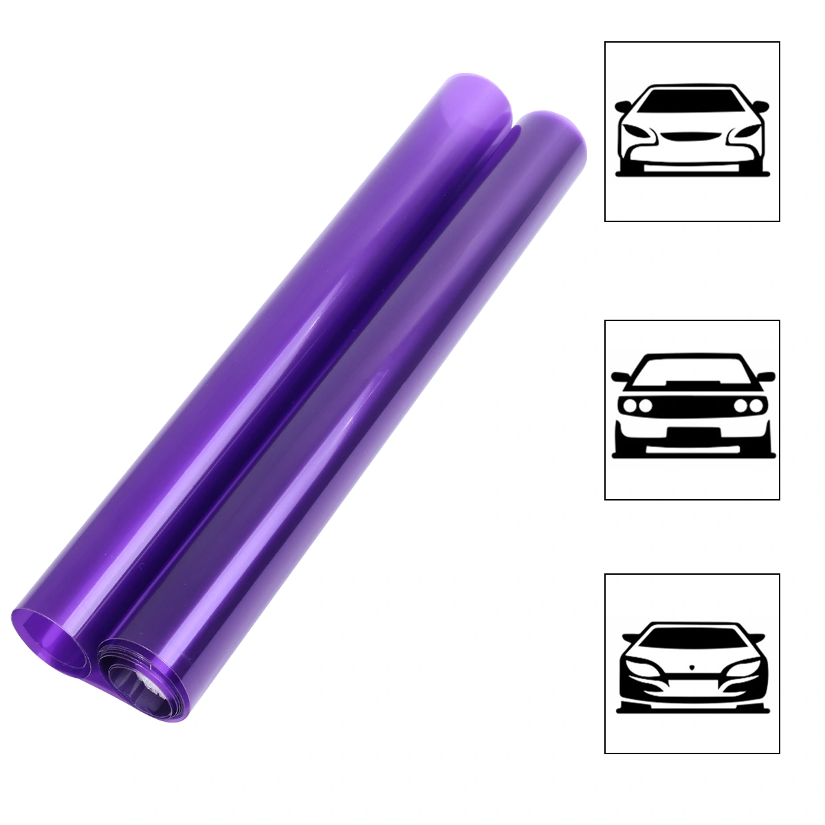 30 ×120CM Self Adhesive Headlights Tail Lights Fog Lights Tint Vinyl Film (Purple)