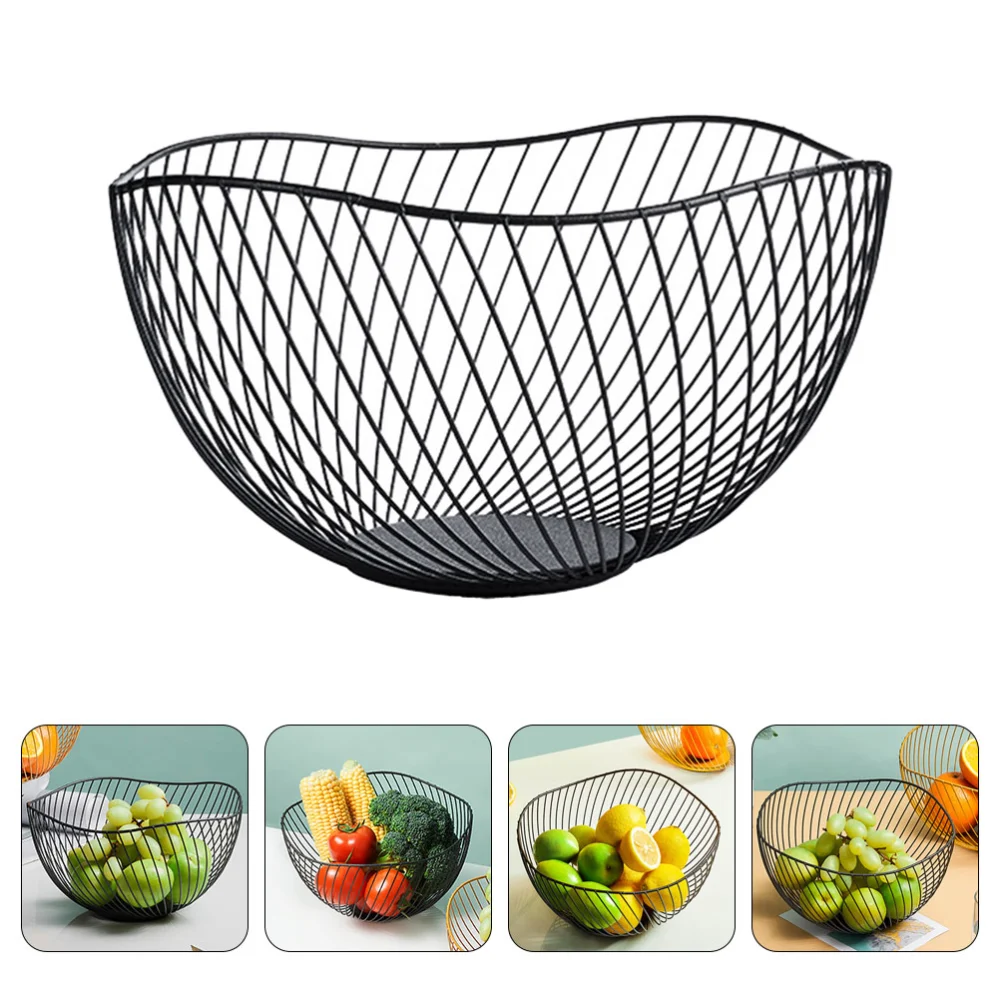 Iron Fruit Storage Basket Hollow Fruit Storage Container Creative Snack Basket