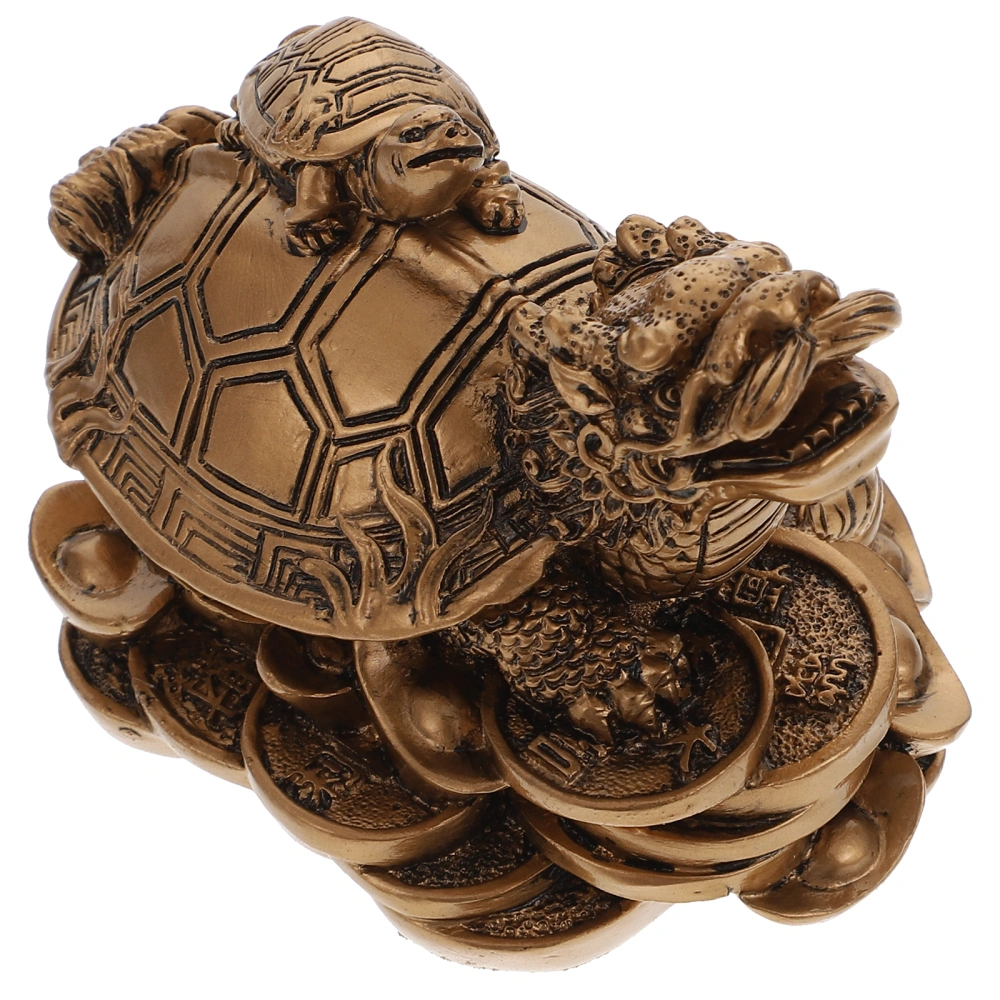 1Pc Resin Turtle Dragon Household Decor Desktop Animal Adornment Resin Crafts