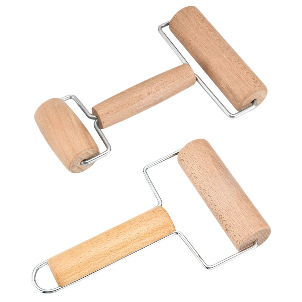 2Pcs Wooden Rolling Pin Pizza Baking Roller Pin Baking Pastry Accessories