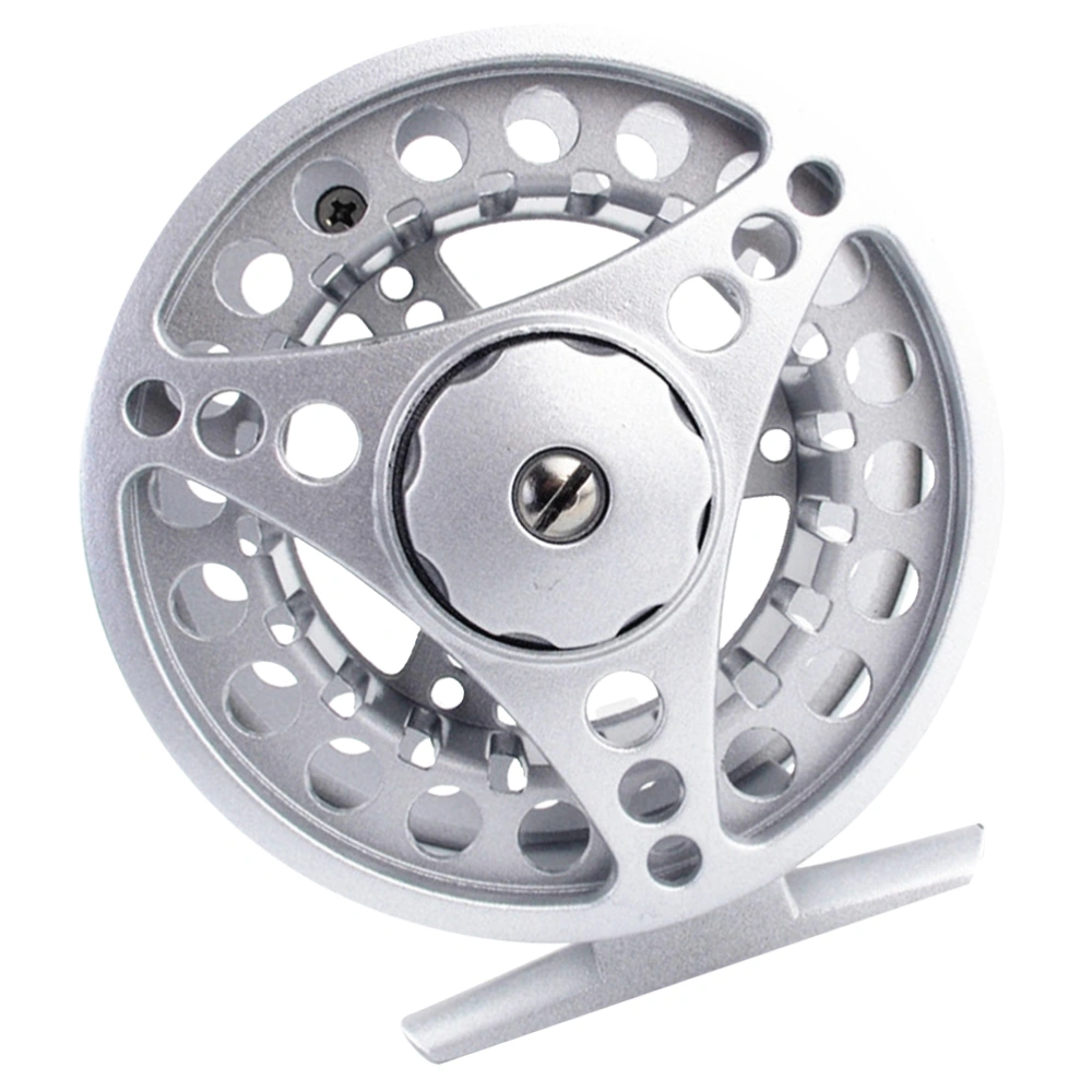 Metal Fly Fishing Reel Fishing Durable Wheel Rod Wheel Metal Fly Fishing Practical Fishing Pole Wheel (Silver 75mm Right Hand)