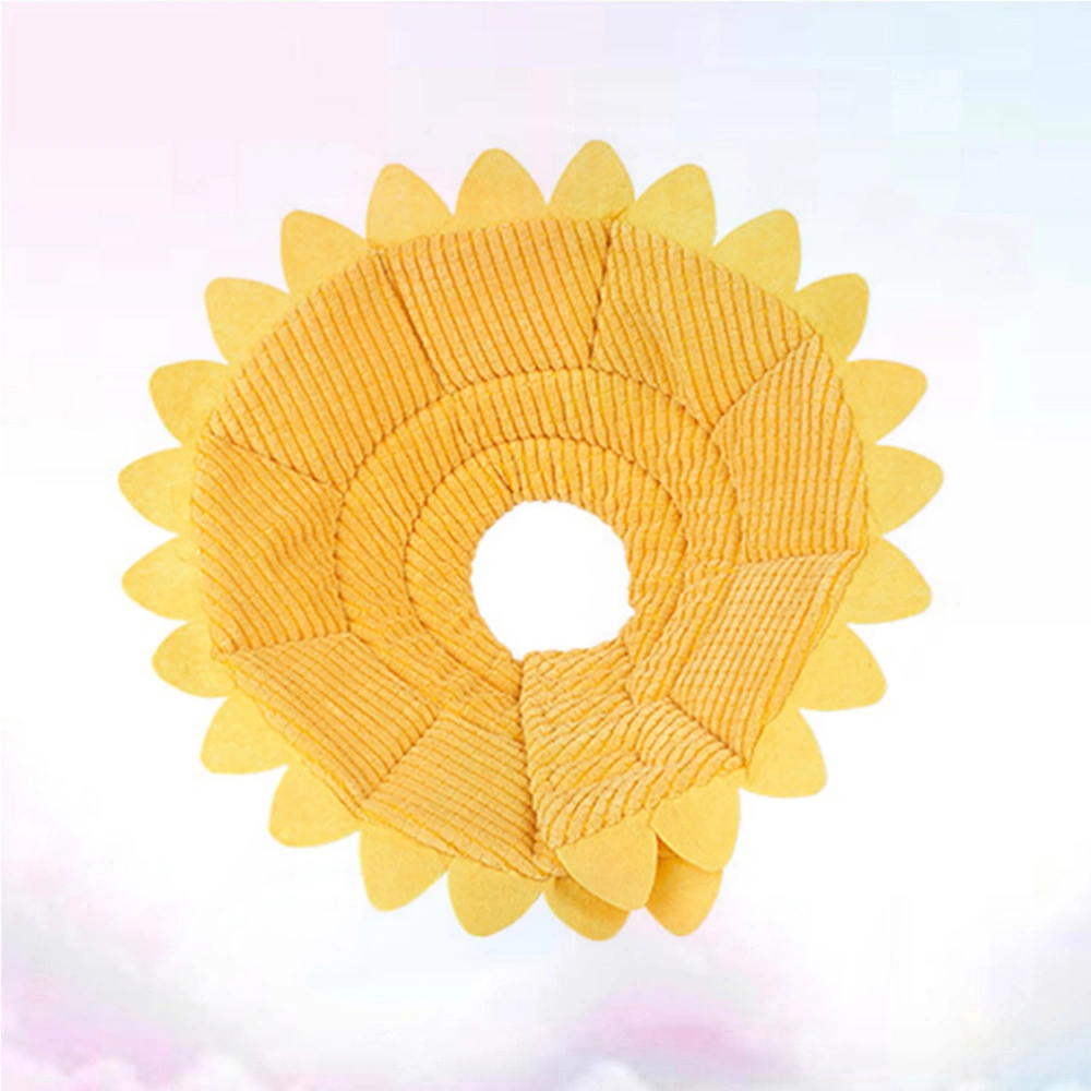 Removable Pet Elizabeth Sunflower Shape Neck Collar for Pet Dog Puppy Wearing Size XL