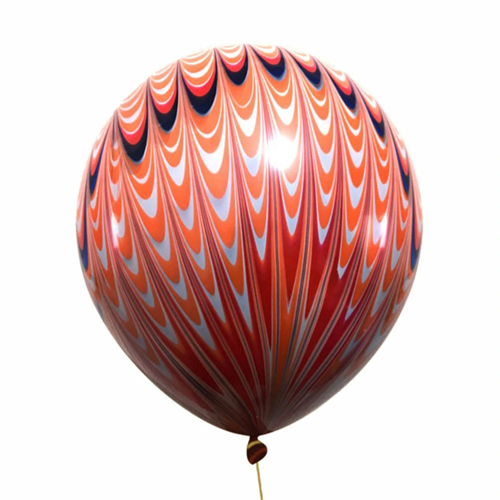 1pcs Party Balloon Printing Thickened Colorful Beautiful Latex Balloon for Wedding Birthday (Random Color)