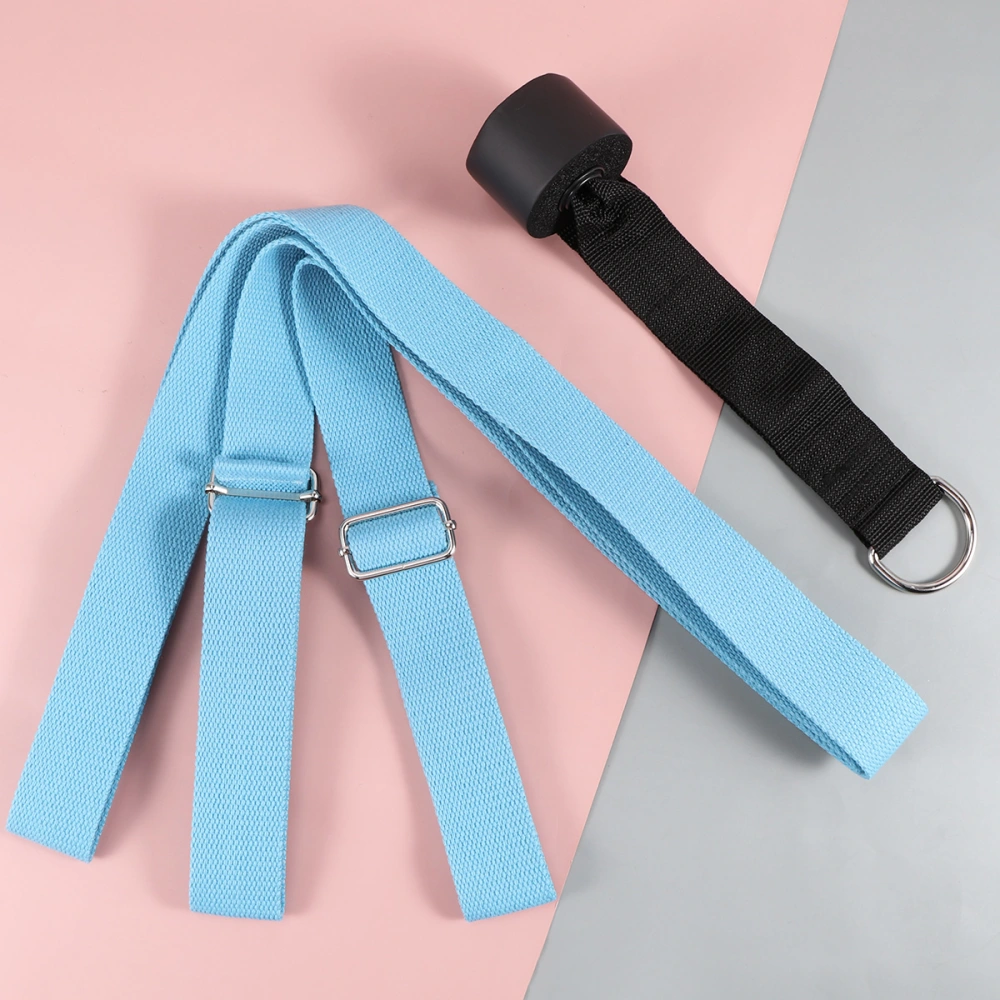 1Pc Elastic Ballet Foot Stretch Band Back Shoulder Flexibility Gymnastic Yoga Pilates Training Ballet Dance Resistance Band (Sky-blue)