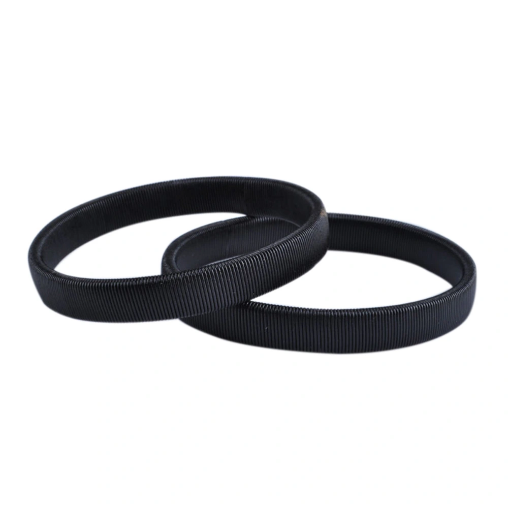 2pcs Men's Elastic Shirt Garter Sleeve Holder Armband (Black)