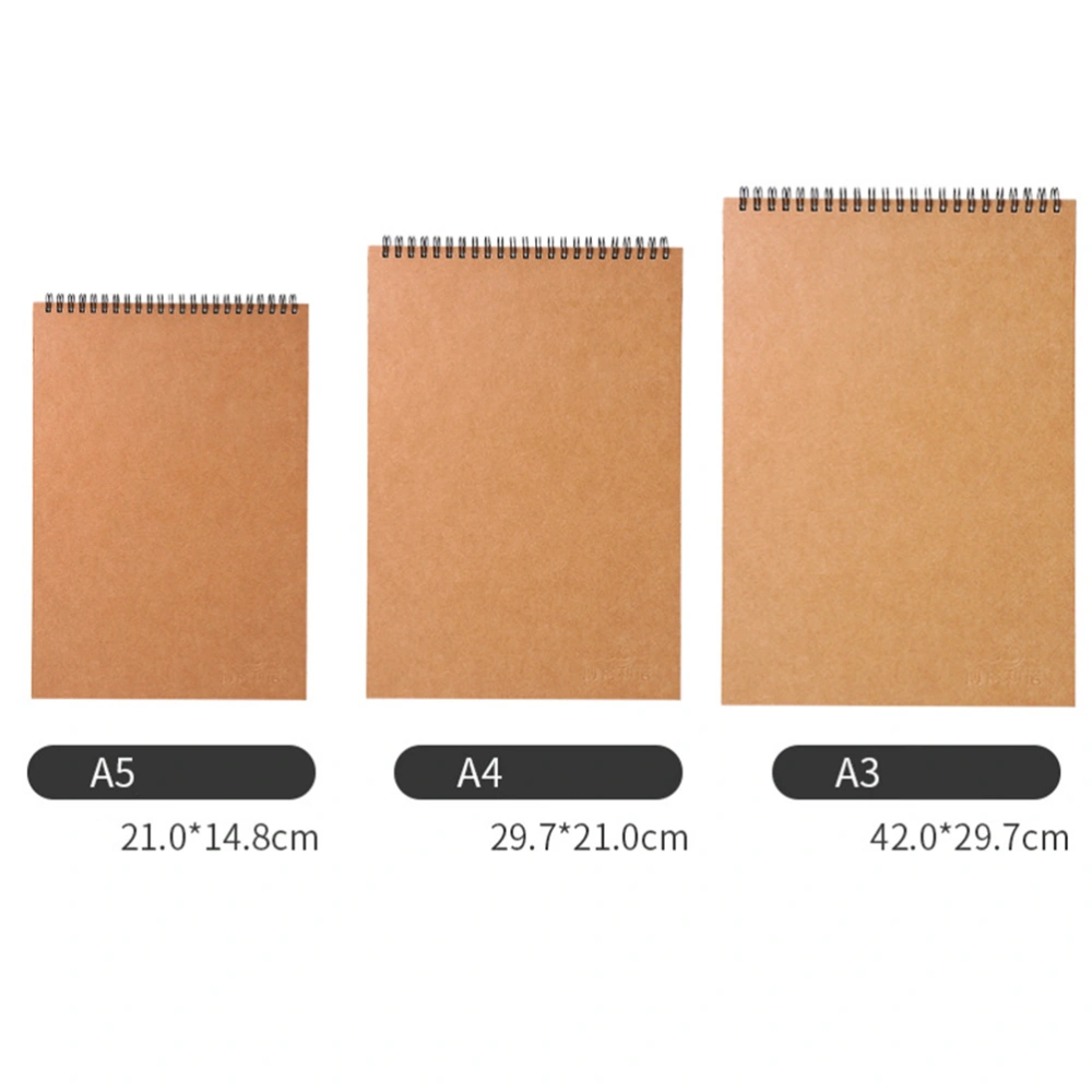 1PC A3 Sketch Book DIY Painting Book Hand Drawing Book Spiral Graffiti Notebook for Home Class Office