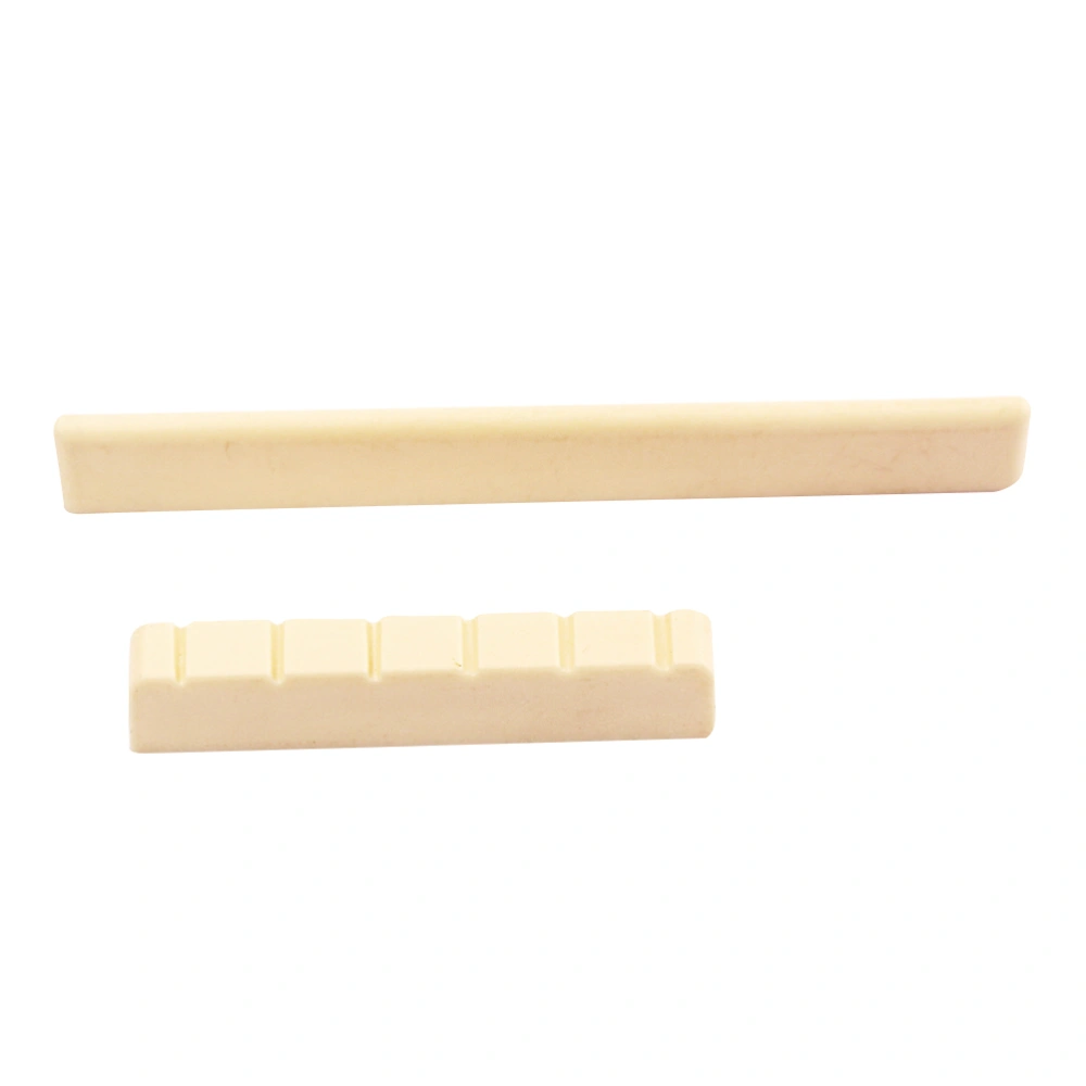 Replacement Bridge Saddle and Nut for Classical Guitar (Yellow)