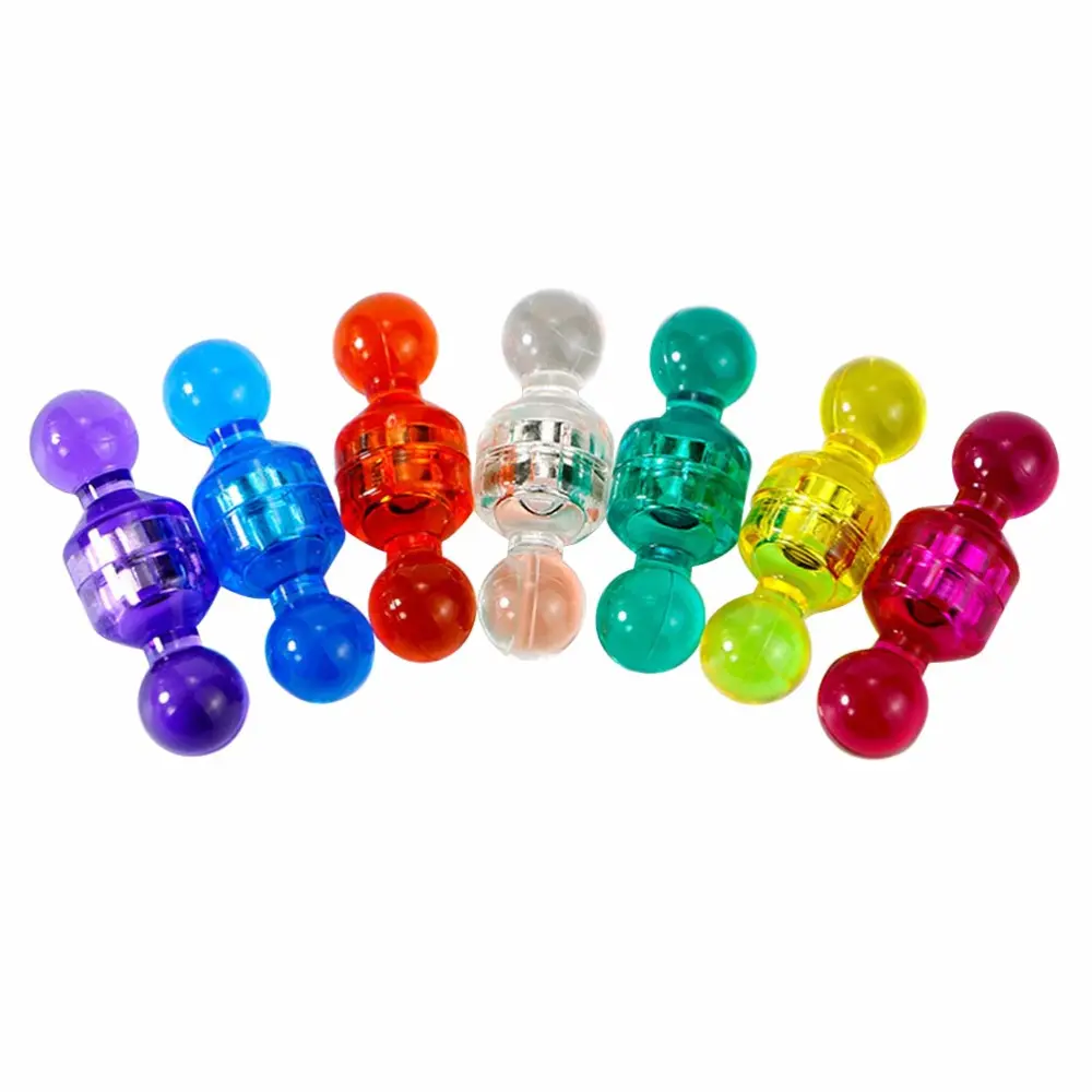 28 PCS NdFeB Magnetic Pushpins Assorted Color Strong Magnetic Push Fridge Magnet for Home School Office - D11*17mm