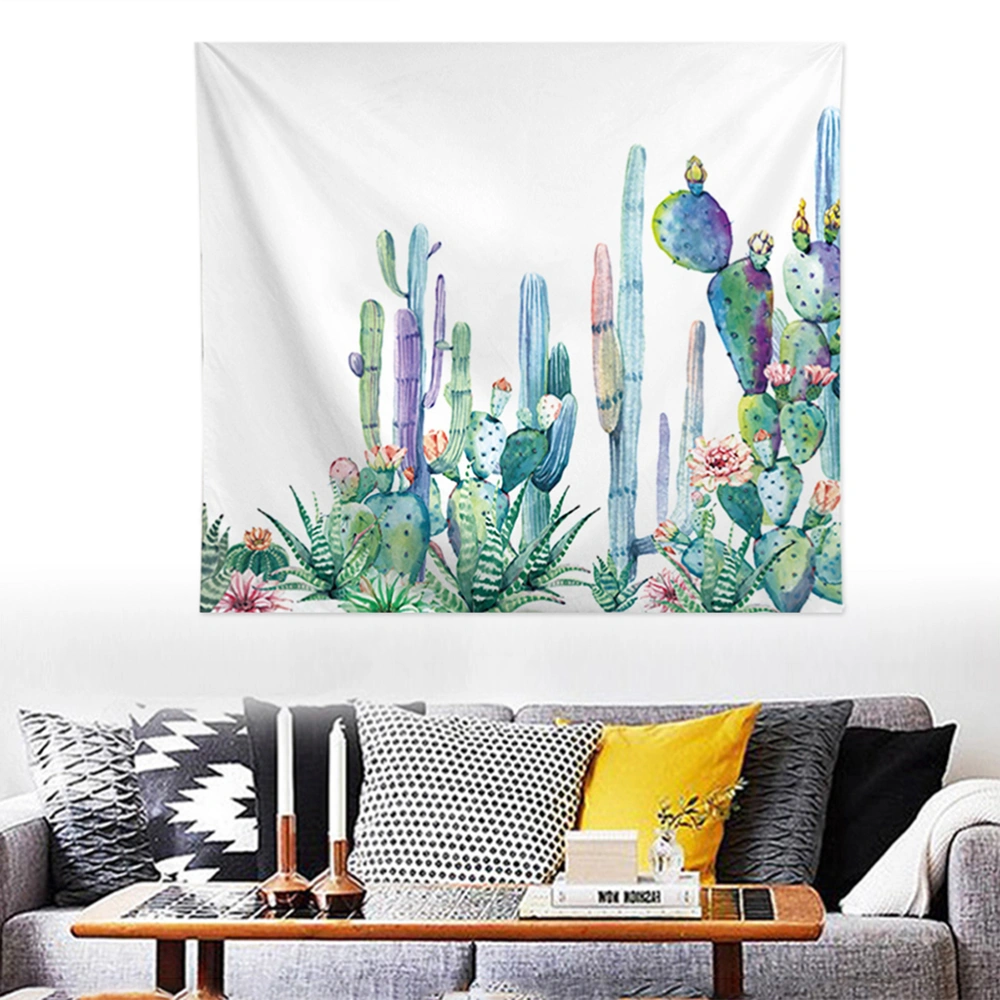 1Pc 130x150cm Nordic Style Decoration Painting Cactus Tapestry Creative Floral Sofa Towel for Bedroom Living Room