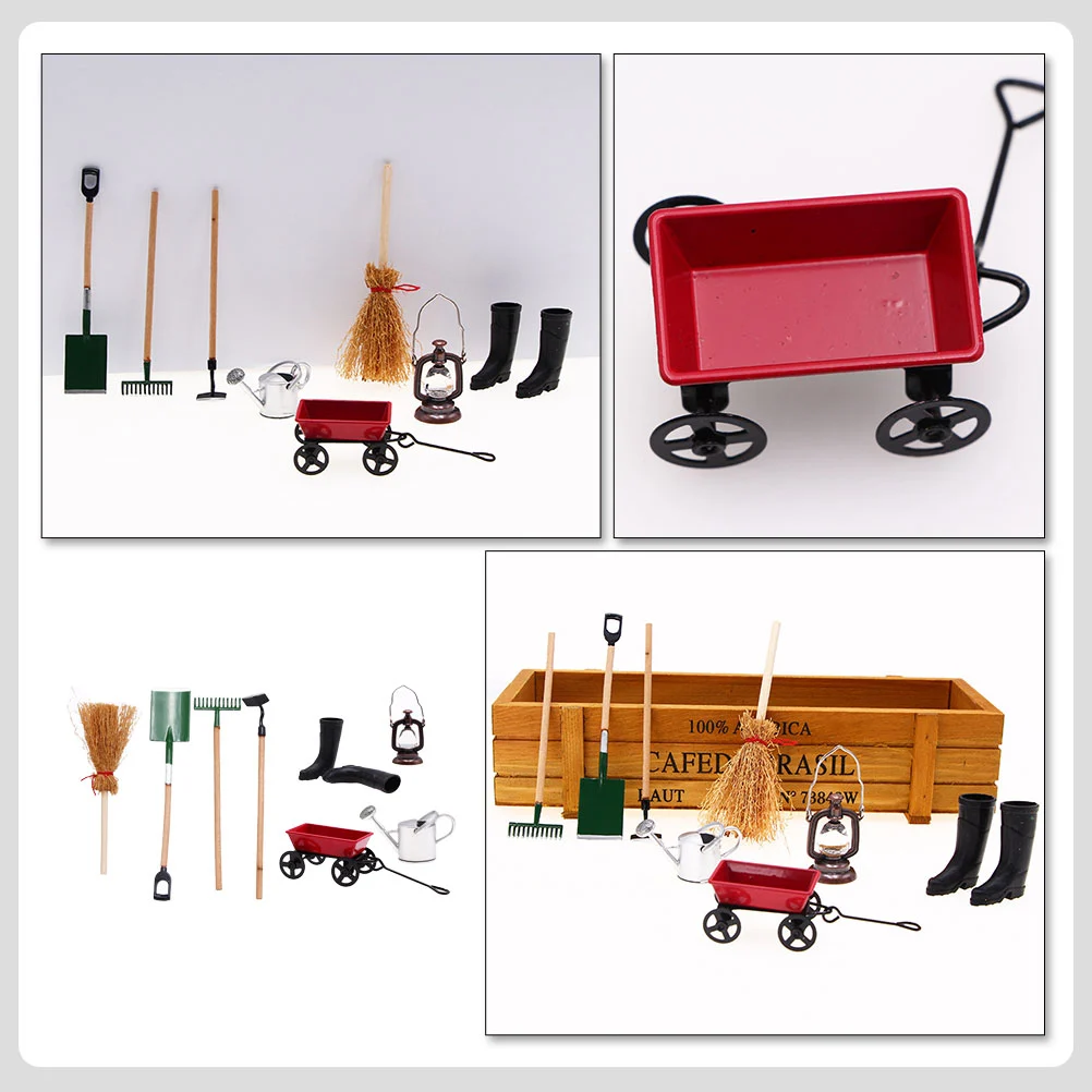 1 Set of Miniature Gardening Tools Miniature House Decors Micro Landscape Ornaments
