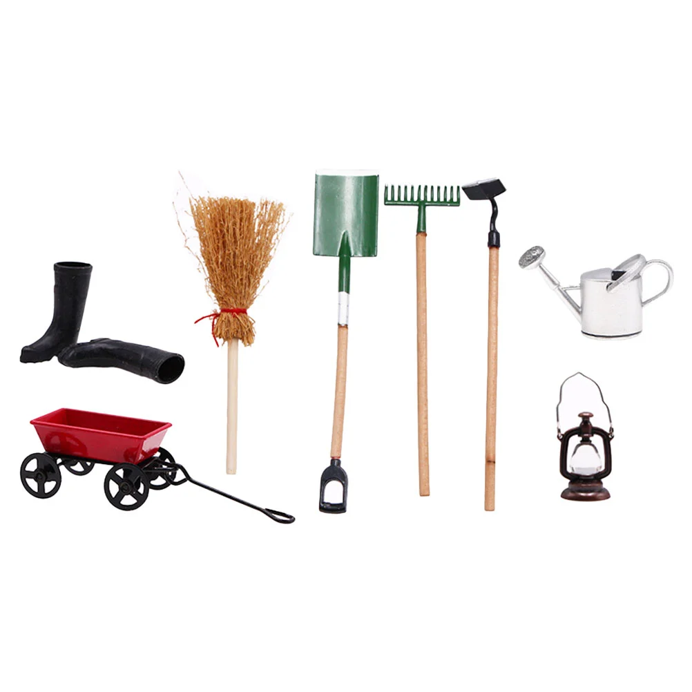 1 Set of Miniature Gardening Tools Miniature House Decors Micro Landscape Ornaments