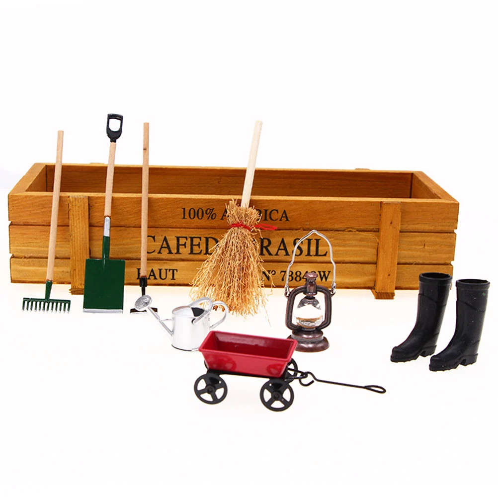 1 Set of Miniature Gardening Tools Miniature House Decors Micro Landscape Ornaments
