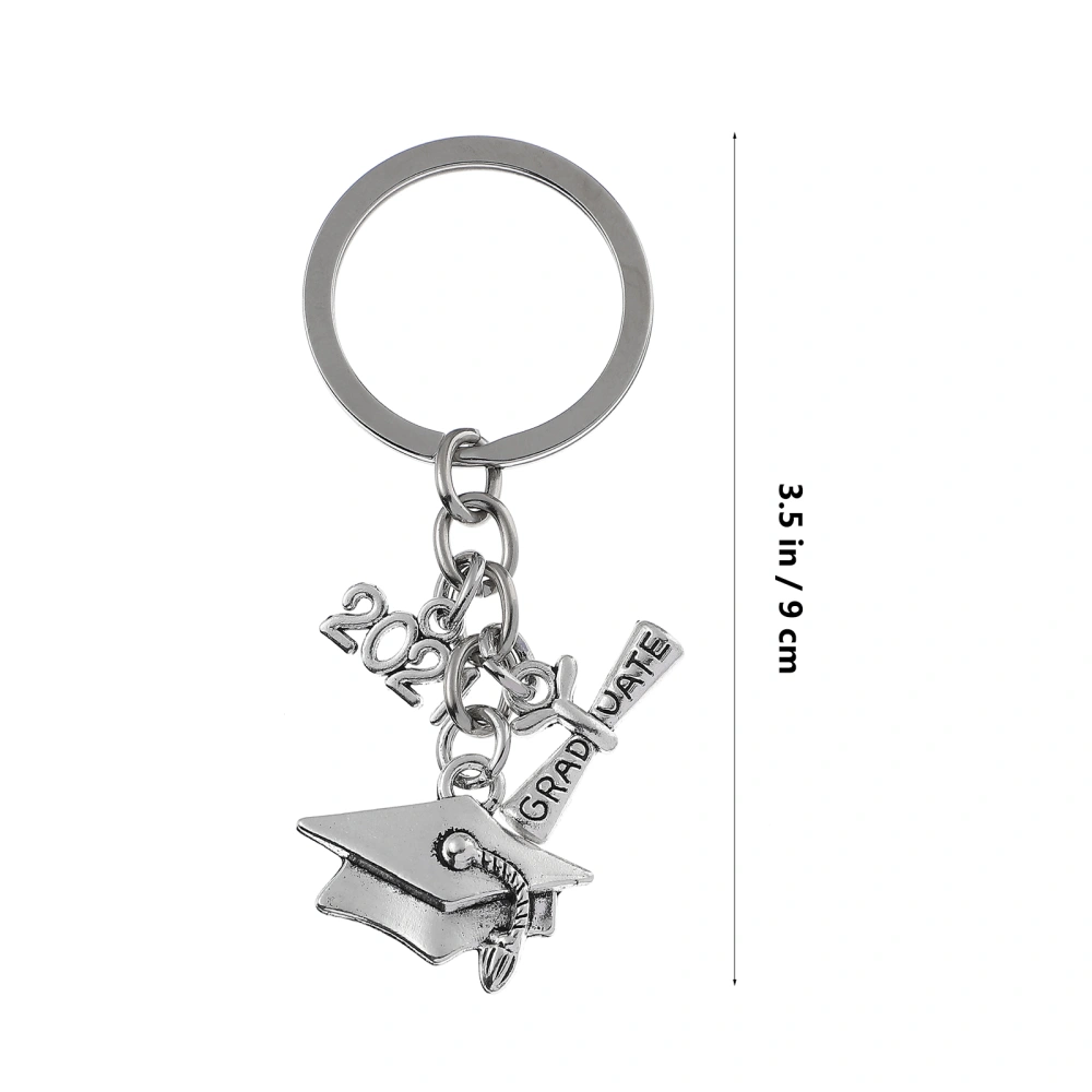 1pc Graduation Theme Key Chain Gift Bachelor Shaped Key Pendant Present