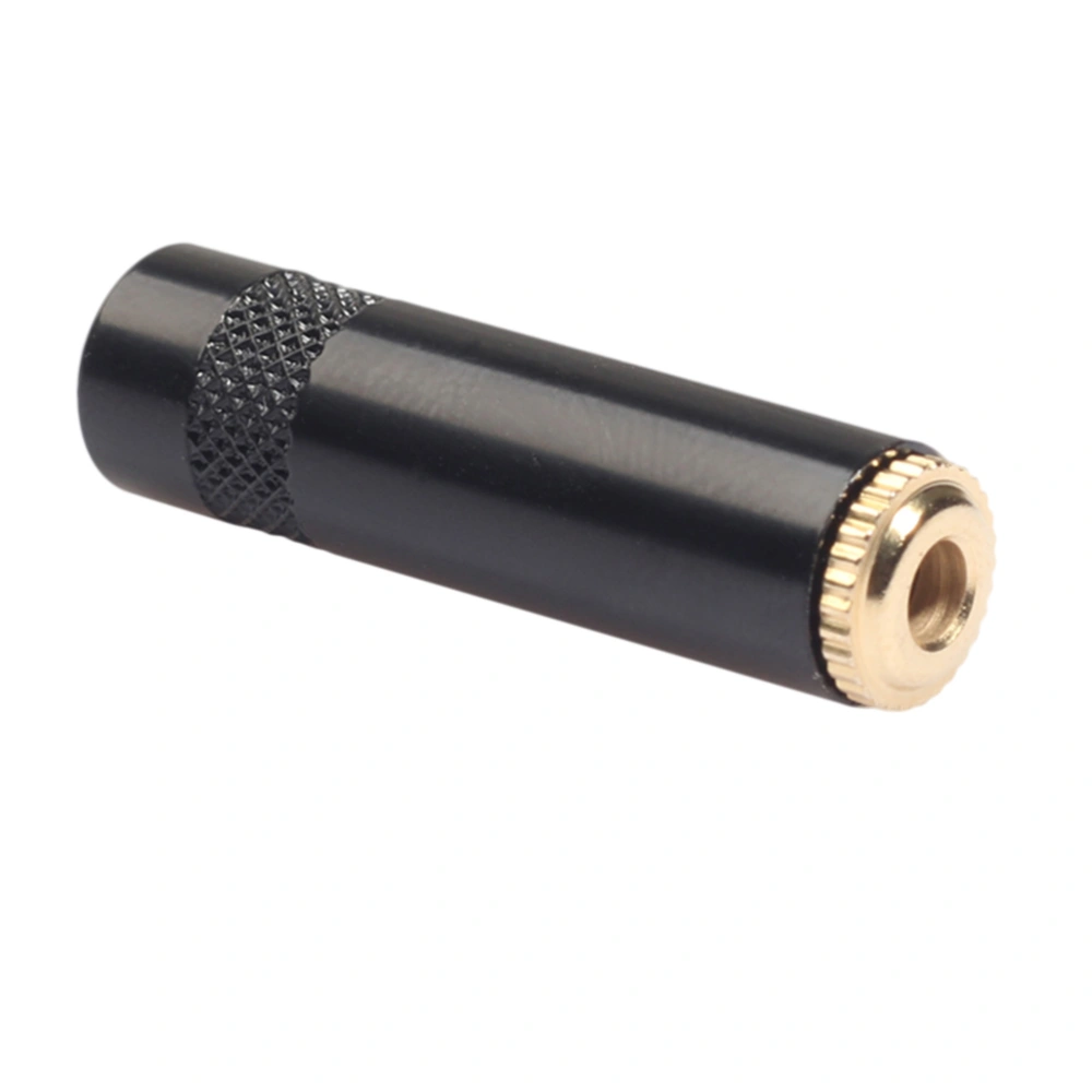 3.5mm Socket Audio Connector Gold Plated Soldering Audio Adapter for Extension Cable Car AUX Cable Black