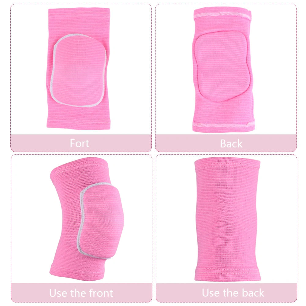 1 Pair Sports Knee Brace Protective Gear Support Elastic Knee Pads Breathable Warm Knee Protector Sleeve for Outdoor Basketball Climbing (Size L, Pink)